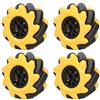 Fafeicy Ruota Mecanum, 60 mm omnidirezionale Smart Robot Ricambi auto Accessori Componenti giocattolo fai te(2 pair)