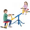 HOMASIS Dondolo Infantile da 2 posti, Altalena da Esterno con Rotazione 360° e Blocco per le Gambe, fino a 60 kg di Carico, Dondolo per Bambini Piccoli da 3 a 8 Anni, 182x29x86cm, Colorato
