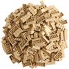 Q-Bricks Set di mattoncini classici | 300 pezzi di mattoni base in 5 forme | Colore: Avorio | Confezionato in una scatola riutilizzabile | 100% compatibile| Prodotta nell'UE