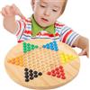 Rrlihjgu Gioco da tavolo di dama in legno, perle di vetro di dama cinese,Dama esagonale in legno cinese | Dama Gioco da tavolo Giochi da tavolo per amici e famiglie