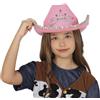 FIESTAS GUIRCA | Cappello Cowboy in Feltro Rosa (Taglia Bambina) - Stile Vecchio West - Accessorio per Costume per Ragazze - Ideale per Feste da Cowboy, Carnevale e Halloween - Rosa