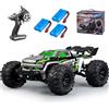 Ledovan 1:16 50km/h Auto telecomandata per Adulti, 4WD Motore a Spazzola di Carbonio Alta Velocità RC Auto, 2.4Ghz Tutto Terreno Offroad, Monstertruck Impermeabile, 3 Batterie, Verde
