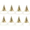 JOINPAYA 8 Cappellini Festa Compleanno Bambini in Carta a Cono Color Oro Cordino, Accessorio per Festa di Compleanno per Attività e Decorazioni Divertenti