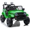 LALAHO Mcchina Elettrica Per Bambini 12V, Vel. max. 4.5 km/h Auto Elettrica per Bambini 3-5 Anni, Sospensioni, MP3, Telecomando, Verde