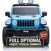 TOYSCAR Macchina Elettrica Per Bambini Jeep Wrangler Rubicon Full Optional CON TAPPETINI Auto Elettrica Per Bambini Telecomandata 2 posti Sedile In Pelle Porte Apribili Doppio Motore Elettrico 12V