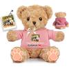 JABECODIFA Orso di Peluche Personalizzato con Foto Testo Personalizzato, Orsacchiotto Peluche come Regalo Personalizzato per Donne Uomini a San Valentino, Regali Anniversario (40cm)
