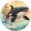 UXINYOUME 1000 Pezzi Colourful Killer Whale Puzzles Giochi-rompicapo Decora La Casa Marine Life Puzzle Di Cartone Intrattenimento Creativo Per Adulti E Bambini 1000pcs (67.5x67.5cm)