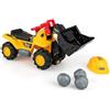 COSTWAY Escavatore Giocattolo Cavalcabile, Ruspa Elettrica Multifunzione con Suoni Realistici, Funzione Avanti e Dietro, Regalo per Bambini 3 Anni +, 85x45x30 cm (Stile 1)