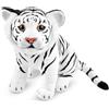 BRUBAKER Tiger - Peluche peluche per bambini, 30 cm, colore: Bianco