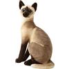 predolo Animali di Peluche Realistici Figure Giocattolo di Peluche di Gatto di Simulazione per L'asilo delle Ragazze dei Bambini, Gatto Siamese da 32 cm