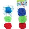Toi-Toys Palloncini d'Acqua Riutilizzabili XL Splash - 3 PCS Water Bombs con Borsa di Rete - Ø 15 cm - Bombe d'Acqua Gavettoni Giocattoli Bambini Combattimento Acqua Piscina, Giardino, Spiaggia Giochi