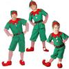 Generico Natale Set Famiglia Costumi Bambina Costume da Elfo Vestito Famiglia Bambini Ragazza Carnevale Gonna Cappelli Calzini Christmas Santa Costume per Natale St Patrick Day Carnevale e Cosplay