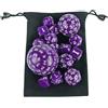 TMAOZW set di dadi Dadi 15 pezzi poliedrici D3 D100 DND Gioco RPG Gioco da tavolo Adatto for dadi Gioco Festa Casa Festa Cene dadi colorati(PURPLE)