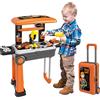 Fantastiko Toys Giocattolo per Bambini Banco lavoro Richiudibile a Trolley con Attrezzi Accessori e Sega Circolare Dimensione 53 x 38 x 63 cm