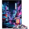 AITEXI Tokyo, Giappone, 1000 pezzi, puzzle extra larghi, al neon, tavola riciclata di alta qualità, giocattoli di intrattenimento familiare, 10,27 x 14,96 pollici