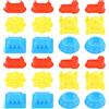 Milisten Set 30 Pezzi di Stampi per Castello di Sabbia per Bambini, Mold in Plastica Spesso Sicuro, per Giochi All'aperto e Divertimento sulla Spiaggia Colore Casuale