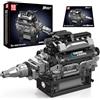 Mould King 10205 - Modellino di auto di lusso, kit di trasmissione del motore V12, set di mattoni per auto sportive, regalo per adulti e adolescenti (oltre 733 pezzi)