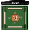 JCWGLY Grande Tappetino Da Tavolo Quadrato Mahjong Con Regole, Tovaglia Mahjong Antiscivolo E Con Riduzione Del Rumore Per Giochi Di Poker, Carte, Da Tavolo E Piastrelle(Green,120x120cm/47.24x47.24in)