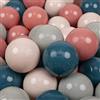 KiddyMoon 50 Palline/7Cm Palline Morbide Colorate Per Piscina Bambini Fatto In EU, Turchese Scuro/Beige Pastello/Verde Grigio/Salmone