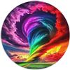 OJASDBDJE Colorful Tornado 1000 Pezzi Jigsaw Nature Puzzle Rotondo Per Lei O Lui Giochi Da Tavolo Arte Ecofriendly 1000pcs (67.5x67.5cm)