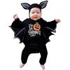 Generico Costume Halloween Neonato Pipistrello Neonati Pagliaccetto con Cappello Pipistrello Tutina Neonato Halloween Costumi Halloweens Vestito da Carnevale Bambini Ragazze Ragazzi
