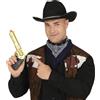 FIESTAS GUIRCA | Pistola Giocattolo Oro (27 cm) - Accessorio per Costume da Poliziotto o Ladro - Ideale per Feste in Maschera, Halloween e Carnevale - Per Bambini e Adulti - Oro e Nero