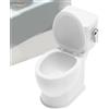 Generic Piccola casa delle bambole - Giocattolo in miniatura per WC realistico | Mobili per la casa delle bambole con rumore di risciacquo, accessori per il bagno per la decorazione della casa delle bambole