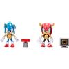 Jakks Pacific Sonic The Hedgehog - Pack contenente 2 action figure Sonic e Mighty alte 10 cm, con 11 punti di articolazione ed estremamente dettagliate. Per bambini e collezionisti