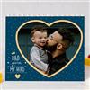 Wanapix | Puzzle Personalizzato con Blocchi | Compatibile con le Grandi Marche di Mattoncini | Regalo per la Festa del Papà | Regalo Originale per Uomo | 49 Pezzi | 13x11cm | Hero Dad Heart