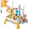 Dqsgiqe Tavolo 'Acqua per Bambini | Gioco Sensoriale da Esterno con Pompa Integrata - Stazione Acquatica,per Bambini e Bambine 4-8 Anni, per Cortile, Terrazza, Spiaggia, Giardino, Campeggio