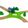 Briocks® - Intersezione a 2 vie per treno in legno - Compatibile con BRIO, Thomas, Lillabo, IKEA, Melissa & Doug, Oxybul, Playtive e molti altri!