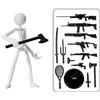 hiwhale Giocattolo Stickman multi-giunto multi-giunto mobile Stampa 3D Manichino stampato in 3D Action Figure di azione Stickman Robot assemblato