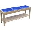 AXI Tavolo Sabbia e Acqua in Legno - Blu | Tavolo da Sabbia con 3 cestini di plastica e ripiano per riporre Gli Oggetti | Tavolo da attivitˆ Multiuso per Bambini, Tavolo da Fango