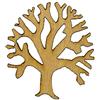 Aurora Store 50 Pezzi Pendente Ciondolo Albero della Vita in Legno 3x3cm Applicazione Legnetti Decorativi Charms per bomboniere, Sacchetti, segnaposto Forme Miniatura