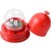 Generic Vassoio automatico per dadi con 5 dadi e copertura, per feste e feste, colore rosso