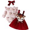 Generico Vestito Bambina Neonata Invernale Rosso Vestito Natalizie Bambina Mio Primo Natale Vestitini Costume Carnevale Elegante Tutina Vestiti Con Cerchietto Tuta Natalizio Abito Festa Principessa