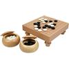 Masters Traditional Games 9 x 9 Go Table Set with 8mm stones and Light Bowls