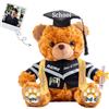 JABECODIFA Regalo Laurea per lei Orsacchiotto Personalizzato con Foto Testo, Orsetto di Peluche con Cappello Laurea come Regali Personalizzati per lui Regalo Laurea per lei (20cm)