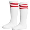 I LOVE FANCY DRESS LTD Calzini sportivi per bambini, accessorio standard, 2 paia di calzini bianchi con strisce rosse, accessorio per costume da cheerleader