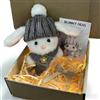 Knubbuf Mini Bunny Hug in a Box, Handmade Crochet Pocket Hug Easter Gifts, Emotional Support Rabbit Doll with Inspirational Card, Anxiety Relief Little Pocket Bunny Toy for Kids Women Friends Family (03)
