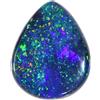 HARSHALI GEMS Opale nero naturale certificato | Pietra preziosa sciolta con intenso fuoco multicolore e giochi di colore | Ideale per gioielli personalizzati
