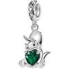 GNOCE Triceratopo Abbracci Cuore Pietra Preziosa Ciondolo Charm Argento 925 Perline Animali per Braccialetti/Collane Regalo per Donne Ragazze Figlia (Triceratopo)