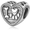 JYRRONG Ciondolo a forma di zampa di cane, in argento Sterling 925, per compleanno, anniversario, per braccialetti Pandora
