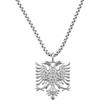d'origine Albania aquila catena uomo - stemma albanese (acciaio inox), Acciaio inossidabile