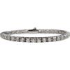 Goldway bracciale tennis in acciaio L316 anallergico con zirconi colorati mm4 regalo uomo donna disponibili in diverse Misure (16 cm, Bianco)