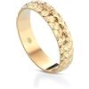 Donipreziosi Fedina Personalizzabile in Oro Giallo 18 CARATI con Incisione Nome e Data - Anello Fidanzamento Lui e Lei - Regalo San Valentino, Anniversario - Fedina Personalizzata Uomo Donna - Singola Motivo 5