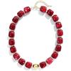 BREPINE Collane colorate da donna multicolore con grandi perline quadrate in resina collana alla moda audace collana di perline