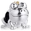 LIZHENG Fit Originale Pandora Braccialetto Charm 925 Sterling Silver K Oro Bicolore Rana Principe Perline per Gioielli Che Fanno Primavera