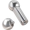 Inoki - Bilanciere in titanio con sfere interne a vite - Spessore 6 mm, Lung. int. 16 mm, Palla 10 mm