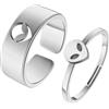 bicup Anello Anelli Gioielli Donna Uomo Anello Alien Anello Abbinato Alternativo Per Alien Can Anello Regolabile Argento Ridimensionabile